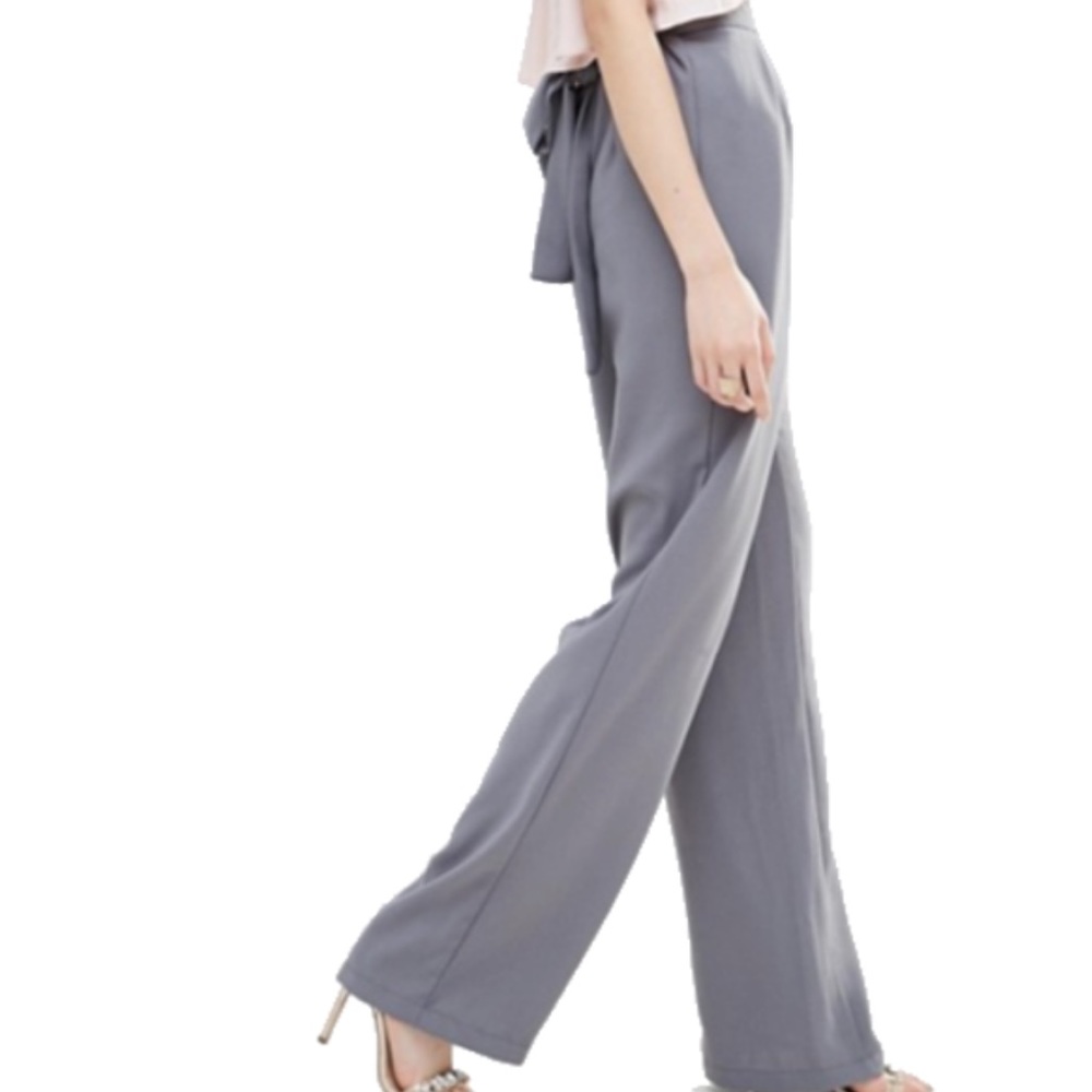 NWOT Alter Wide Leg Pant, Self-Tie, High Waist 8